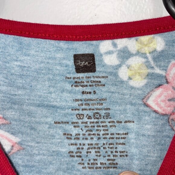 Tea Collection Girls Long Sleeve Floral Dress Size 5 Multicolor Cotton Blend - Picture 3 of 6